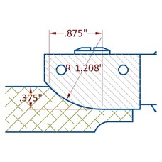 Raised Panel Cutter 150mm Diameter 3 Wing 1-3/8" Depth of Cut 1-1/4" Bore Counter Clockwise - Tool Only