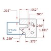 Stile & Rail Cutter 120mm Diameter 30mm Cutting Edge 4 Wing 1-1/4" Bore Counter Clockwise with Profile A