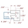 Stile & Rail Cutter 120mm Diameter 30mm Cutting Edge 4 Wing 1-1/4" Bore Counter Clockwise with Profile D