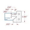 Stile & Rail Cutter 120mm Diameter 30mm Cutting Edge 3 Wing 1-1/4" Bore Counter Clockwise with Profile A