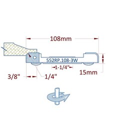 Raised Panel Cutter 108mm Diameter 3 Wing 3/8" Depth of Cut 1-1/4" Bore Counter Clockwise with Profile A