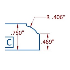 Outside Edge Cutter 120mm Diameter 30mm Cutting Edge 3 Wing 1-1/4" Bore Counter Clockwise with Profile C