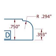 Outside Edge Cutter 120mm Diameter 30mm Cutting Edge 3 Wing 1-1/4" Bore Counter Clockwise with Profile D