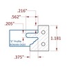 Stile & Rail Cutter 120mm Diameter 30mm Cutting Edge 3 Wing 1-1/4" Bore Counter Clockwise with Profile E