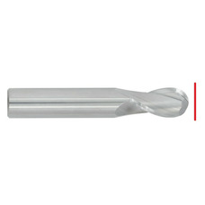 Carbide Ball Nose & Corner Radius End Mill - Up to 3/4" - End Grind Only 