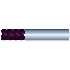 3/16" Diameter 6 Flute 5/8" Cut 2" Length 3/16" Round Shank Single End Square TiALN Standard Carbide End Mills