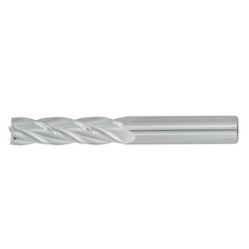 7/16" Diameter 4 Flute 2" Cut 4" Length 7/16" Round Shank Single End Square Uncoated Standard Carbide End Mills