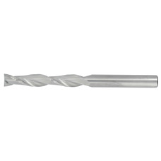1" Diameter 2 Flute 3" Cut 6" Length 1" Round Shank Single End 0.125 Corner Radius Uncoated Standard Carbide End Mills