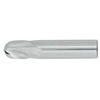 1" Diameter 2 Flute 1" Cut 3" Length 1" Round Shank Single End Ball Nose Uncoated Standard Carbide End Mills