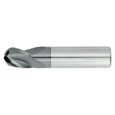 3/32" Diameter 3 Flute 3/16" Cut 1-1/2" Length 1/8" Round Shank Single End Ball Nose TiALN Standard Carbide End Mills