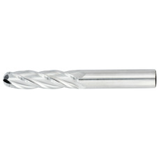 3/4" Diameter 4 Flute 2-1/4" Cut 5" Length 3/4" Round Shank Single End Ball Nose Uncoated Standard Carbide End Mills