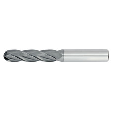 7/16" Diameter 4 Flute 2" Cut 4" Length 7/16" Round Shank Single End Ball Nose TiALN Standard Carbide End Mills