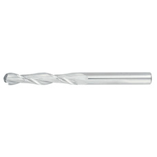 3/4" Diameter 2 Flute 3" Cut 6" Length 3/4" Round Shank Single End Ball Nose Uncoated Standard Carbide End Mills