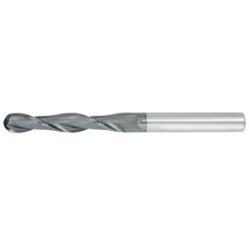 1" Diameter 2 Flute 3" Cut 6" Length 1" Round Shank Single End Ball Nose TiALN Standard Carbide End Mills