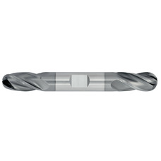 1/8" Diameter 4 Flute 3/8" Cut 3-1/16" Length 1/8" Round Shank Double End Ball Nose TiALN Standard Carbide End Mills