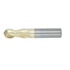 1" Diameter 2 Flute 1-1/2" Cut 4" Length 1" Round Shank Single End Ball Nose ZrN ULTRA High Performance End Mills for Aluminum