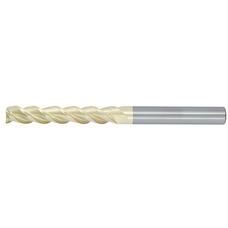 1/4" Diameter 3 Flute 1-1/2" Cut 4" Length 1/4" Round Shank Single End Square ZrN ULTRA High Performance End Mills for Aluminum