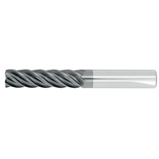 5/16" Diameter 5 Flute 1-1/8" Cut 3" Length 5/16" Round Shank Single End Square TiALN  Standard Carbide End Mills