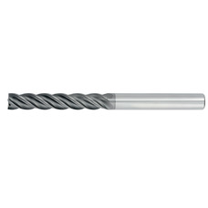 3/8" Diameter 4 Flute 1-3/4" Cut 4" Length 3/8" Round Shank Single End .020 Corner Radius TiALN  Standard Carbide End Mills