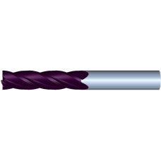 1/2" Diameter 4 Flute 2" Cut 4" Length 1/2" Round Shank Single End Square TiALN High Performance End Mills