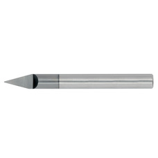 1/4" Diameter 1 Flute 1/2" Cut 2-1/2" Length 1/4" Round Shank Single End 30DEG .010" Tip TiALN Carbide Engraver Standard Carbide End Mills