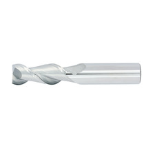 5/8" Diameter 2 Flute 1-1/4" Cut 3-1/2" Length 5/8" Round Shank Single End .030 Corner Radius Uncoated ULTRA High Performance End Mills for Aluminum