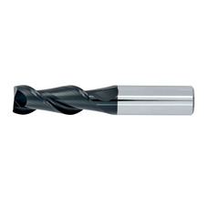 3/8" Diameter 2 Flute 1" Cut 2-1/2" Length 3/8" Round Shank Single End .020 Corner Radius DLC ULTRA High Performance End Mills for Aluminum
