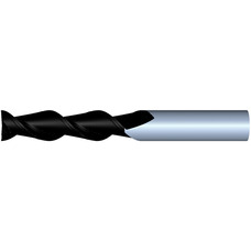 1/2" Diameter 2 Flute 2" Cut 4" Length 1/2" Round Shank Single End Square DLC ULTRA High Performance End Mills for Aluminum