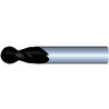1" Diameter 2 Flute 1-1/2" Cut 4" Length 1" Round Shank Single End Ball Nose DLC ULTRA High Performance End Mills for Aluminum