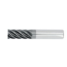 5/8" Diameter 6 Flute 1-1/4" Cut 3-1/2" Length 5/8" Round Shank Single End Square TiALN ULTRA High Performance End Mills