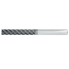 1/2" Diameter 5 Flute 3-1/4" Cut 6" Length 1/2" Round Shank .060 Corner Radius HEM Chip Breaker High Efficiency Machining End Mills