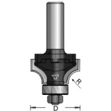 N8-A05 Round Over Bit Type A 2 Flute Multi Profile System 1/4" Radius 1/2" Shank A05 Blade Rounding Over Bits