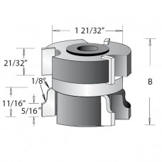 WPC175 Woodpecker Sash & Rail Cutter Head 3 Wing 1-5/8" Cutting Height 3/4" Bore Window Sash & Rail Cutters