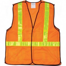 CSA Compliant 5-Point Tear-Away Traffic Safety Vests High Visibility Orange Yellow Polyester CSA Z96 Class 2, Level 2 Large High Visibility Clothing