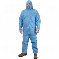 Premium Polypropylene Coveralls Polypropylene Large Blue       Disposable Protective Clothing